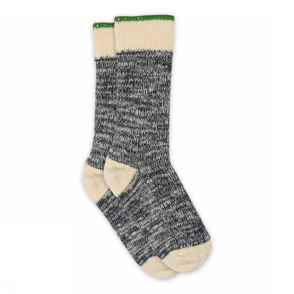 Wollsocke beige | denim