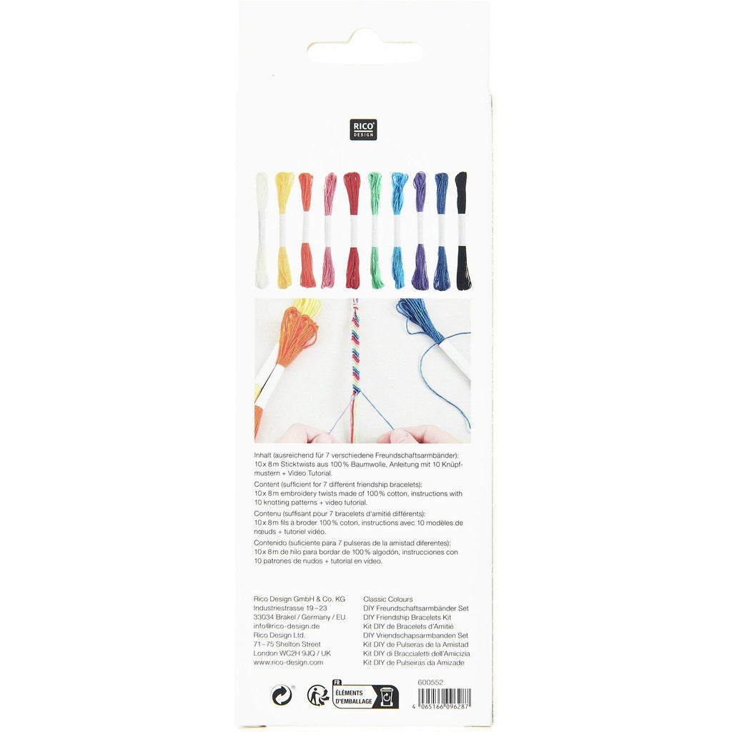 DIY Freundschaftsarmbänder Set Classic Colours
