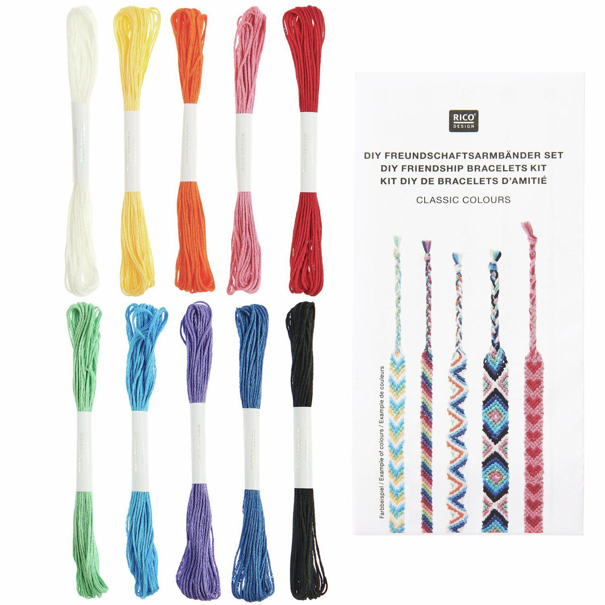 DIY Freundschaftsarmbänder Set Classic Colours
