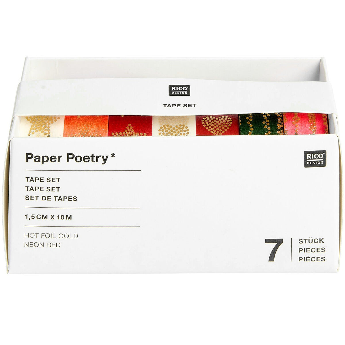 Paper Poetry Maxi Tape Set Advent Sterne/Herzen 7 Stück