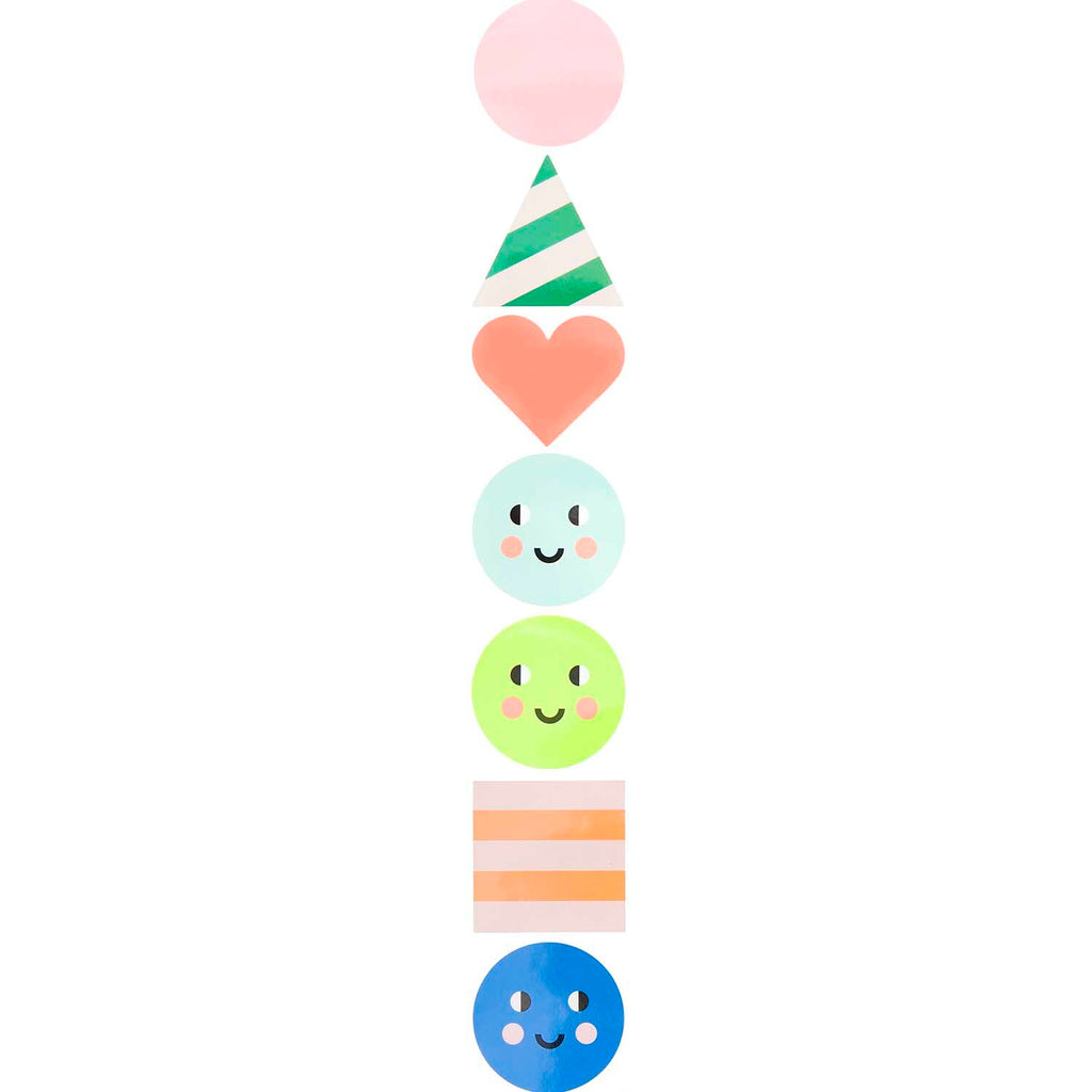 Paper Poetry Sticker Happy Birthday Formen 5,5cm 120 Stück auf der Rolle