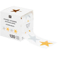 Paper Poetry Mini-Sticker Sterne holografisch Gold-Silber auf der Rolle 120 Stück