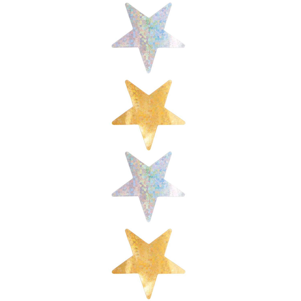 Paper Poetry Mini-Sticker Sterne holografisch Gold-Silber auf der Rolle 120 Stück