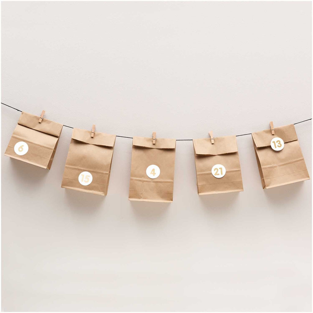Adventskalenderset braun