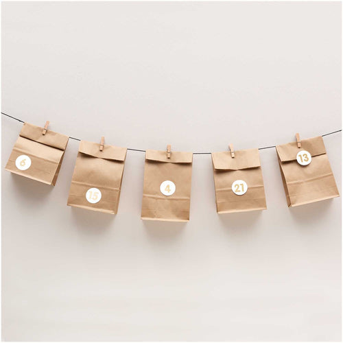 Adventskalenderset braun