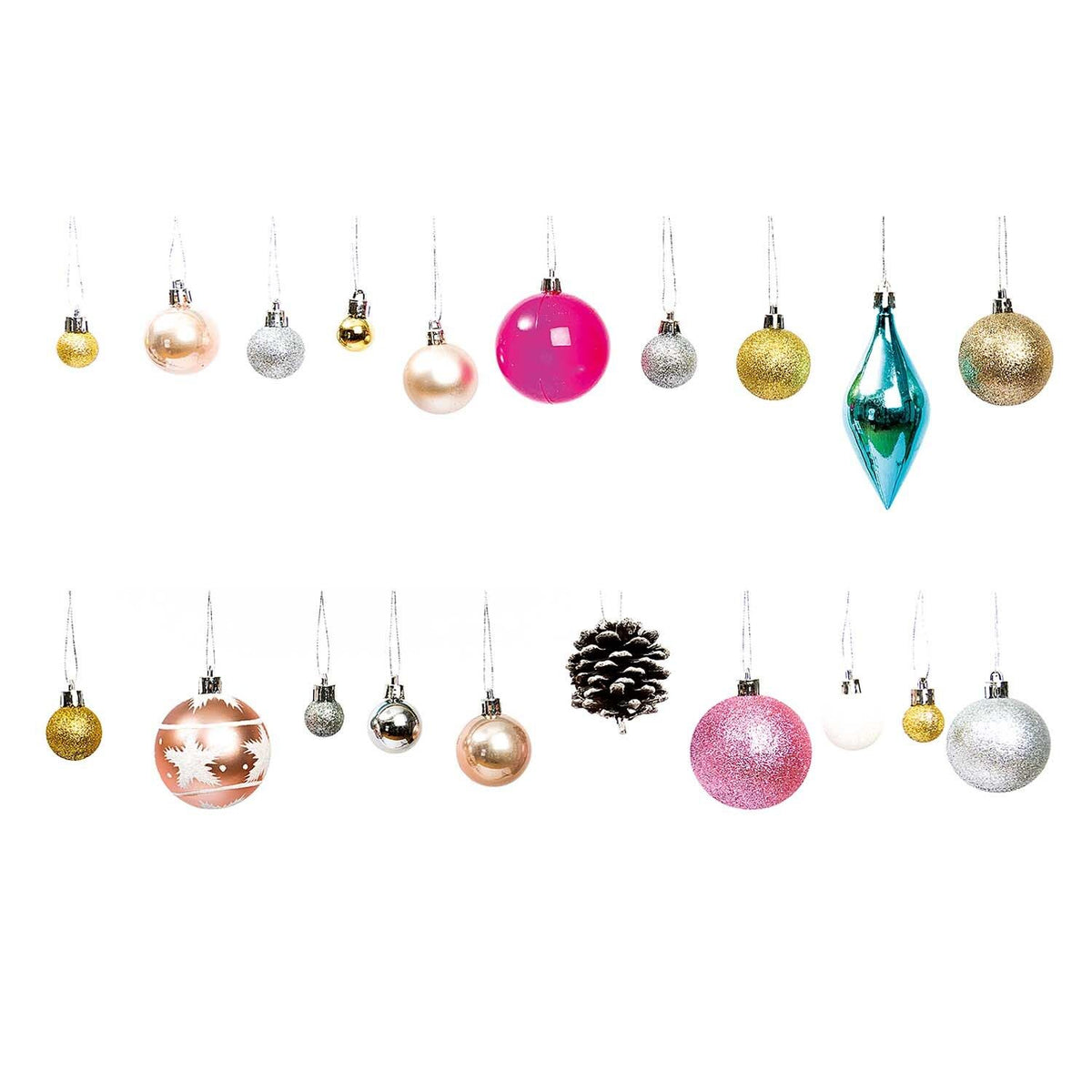 Weihnachtsbaumschmuck Set pastell