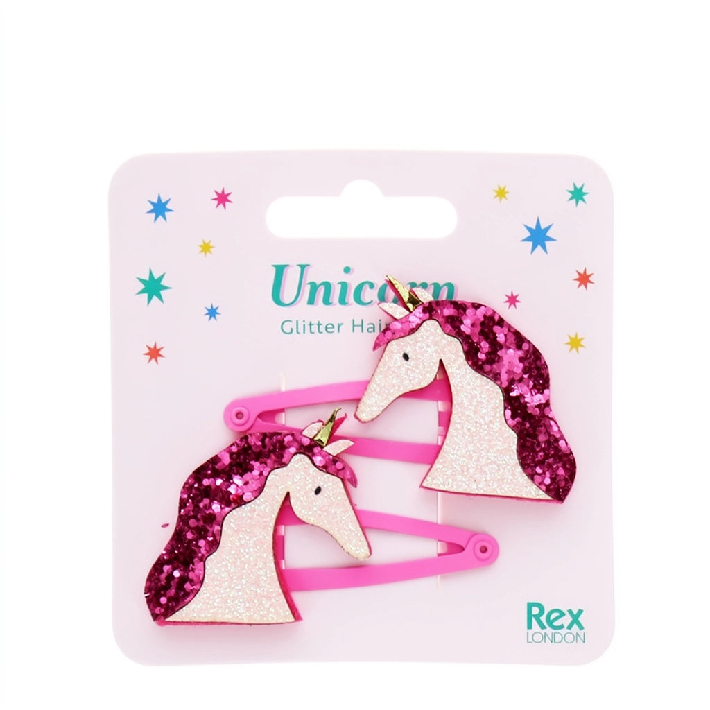 Haarspange Einhorn Glitzer