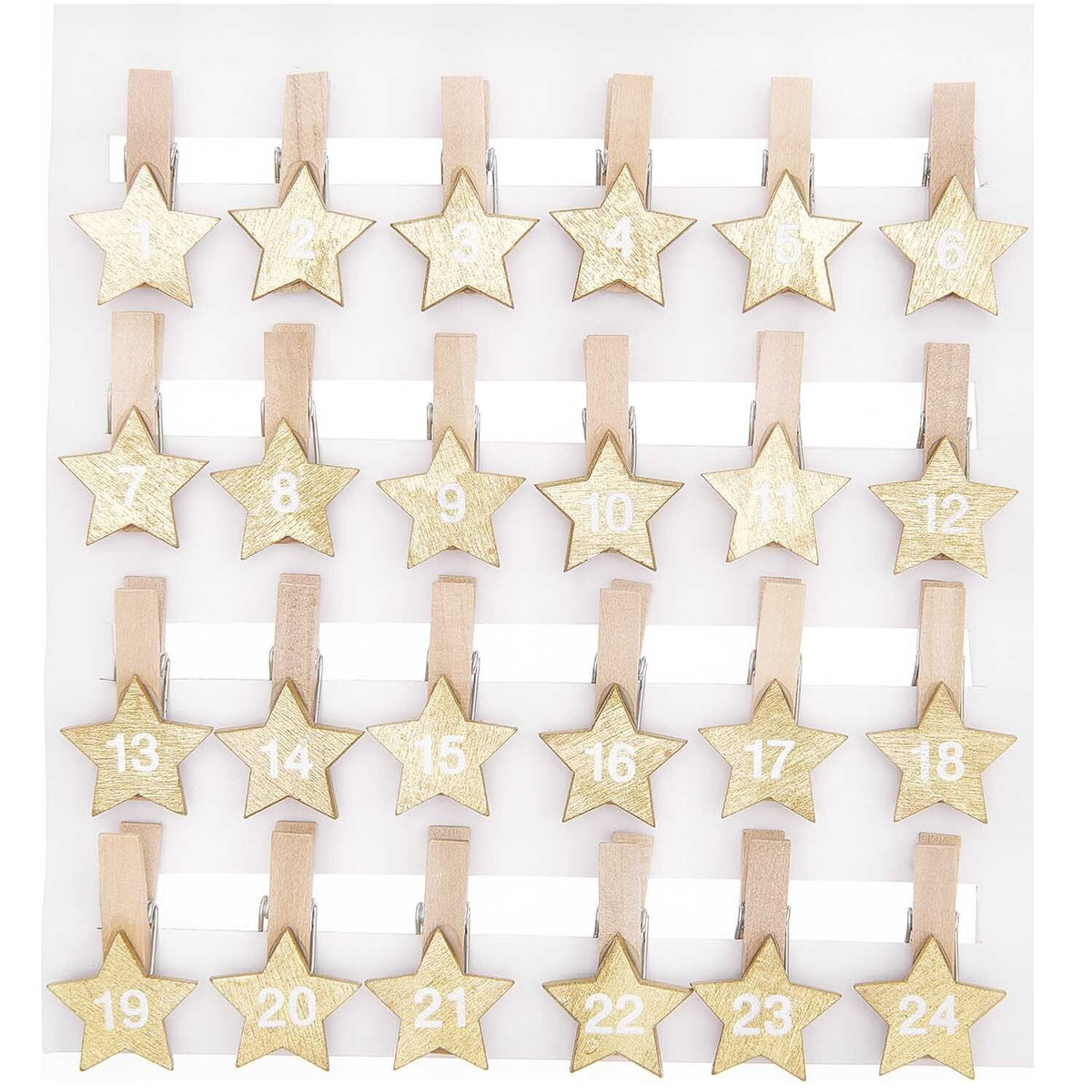 Holzclips Adventskalender
