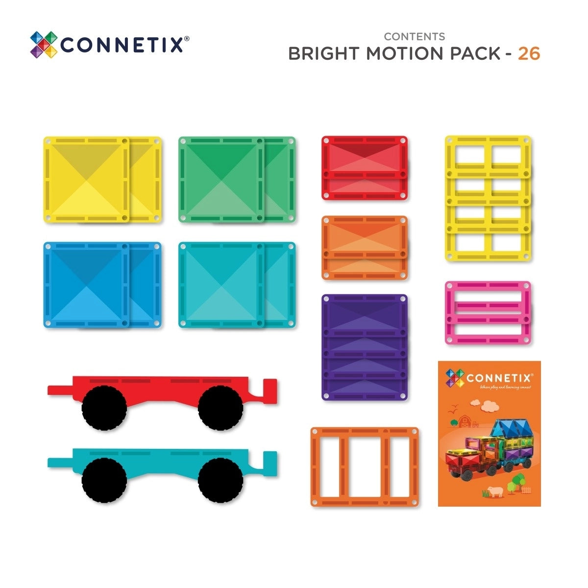 Connetix Magnetbausteine Bright Motion Pack 26 Teile
