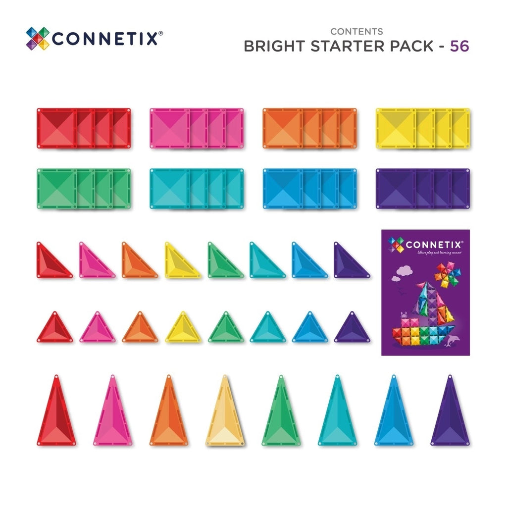 Connetix Magnetbausteine Bright Starter Pack 56 Teile