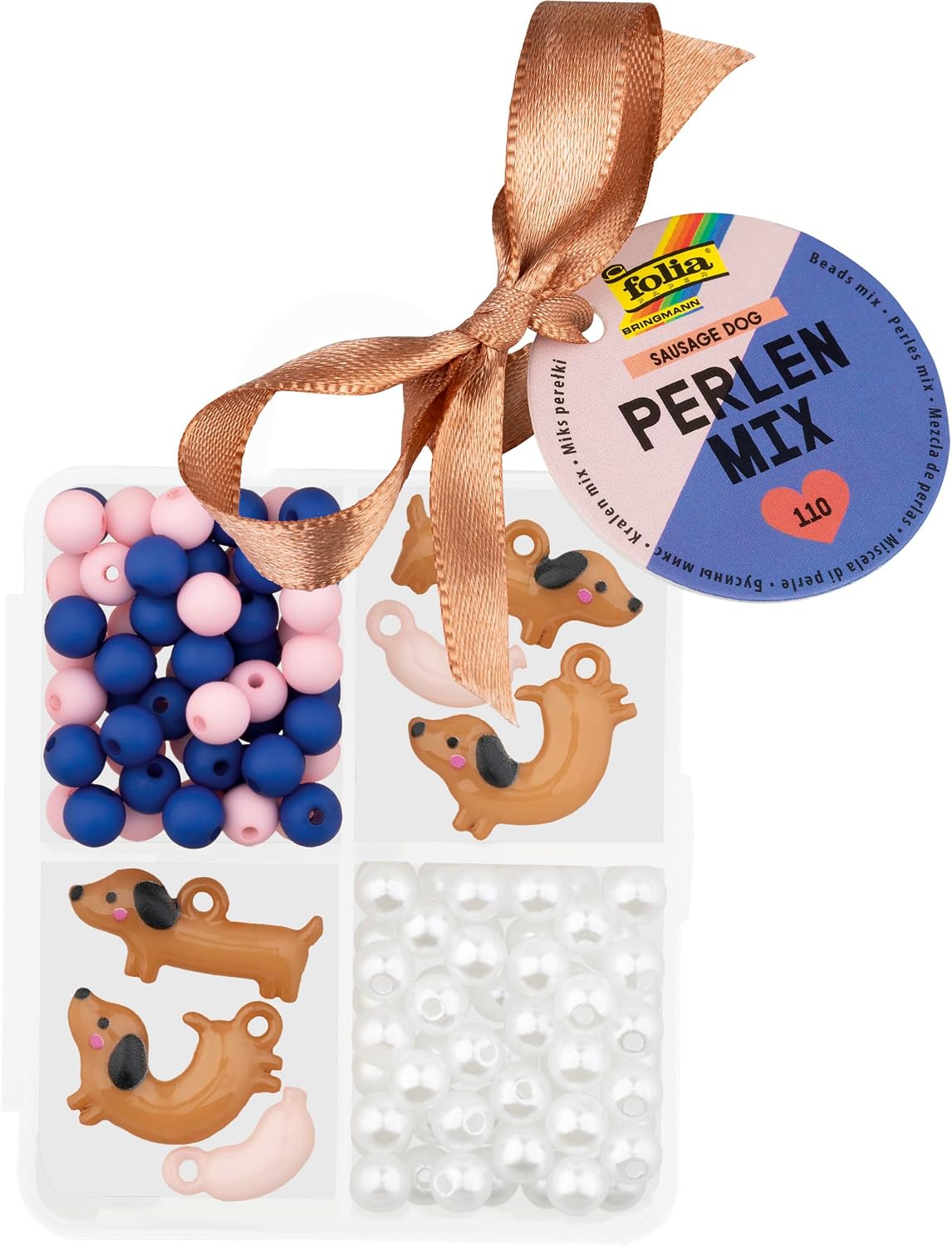 Perlen Mix, Sausage Dog, 110 Teile