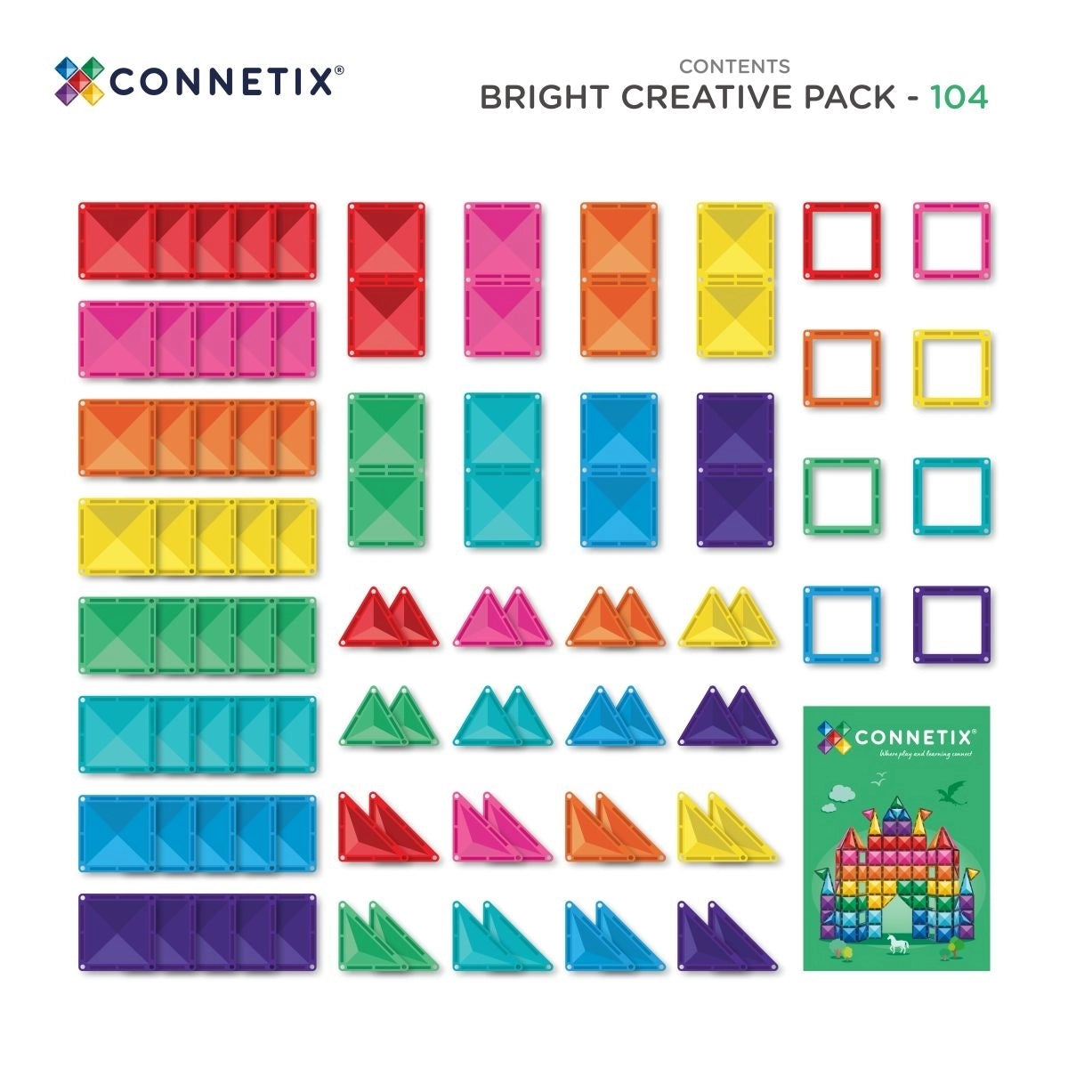 Connetix Magnetbausteine Bright Creative Pack 104 Teile