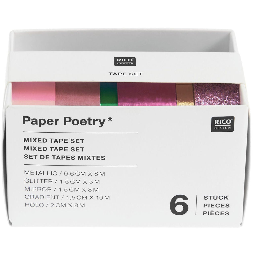 Paper Poetry Mixed Tape Set Pink/Rosa 6-teilig