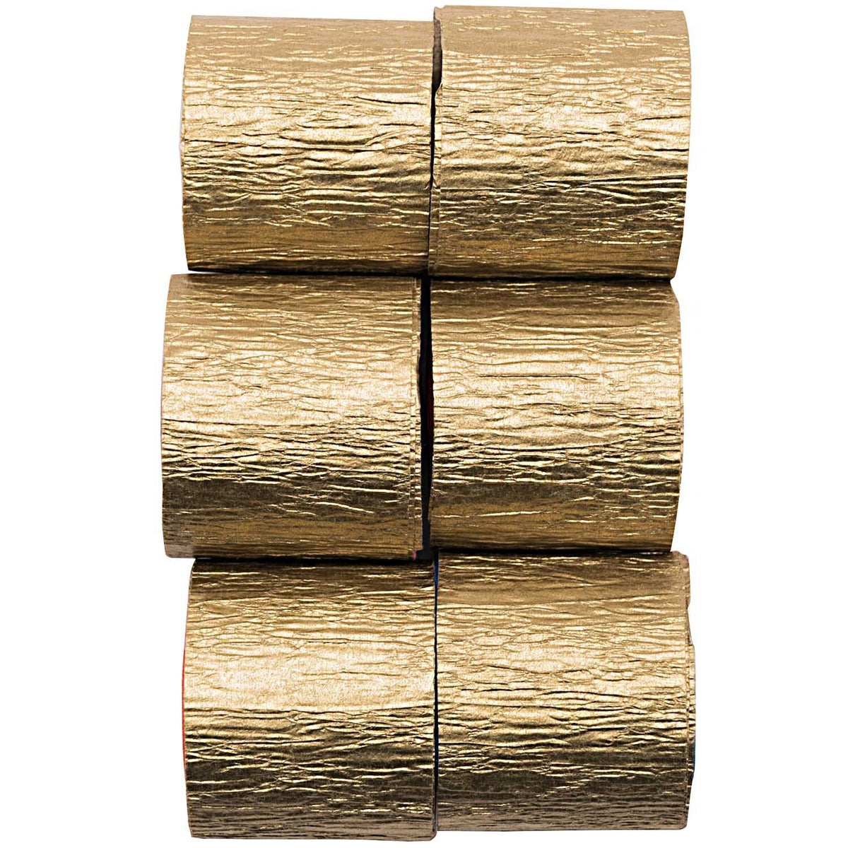 Kreppbänder Gold 3,5cm 10m 6 Stück