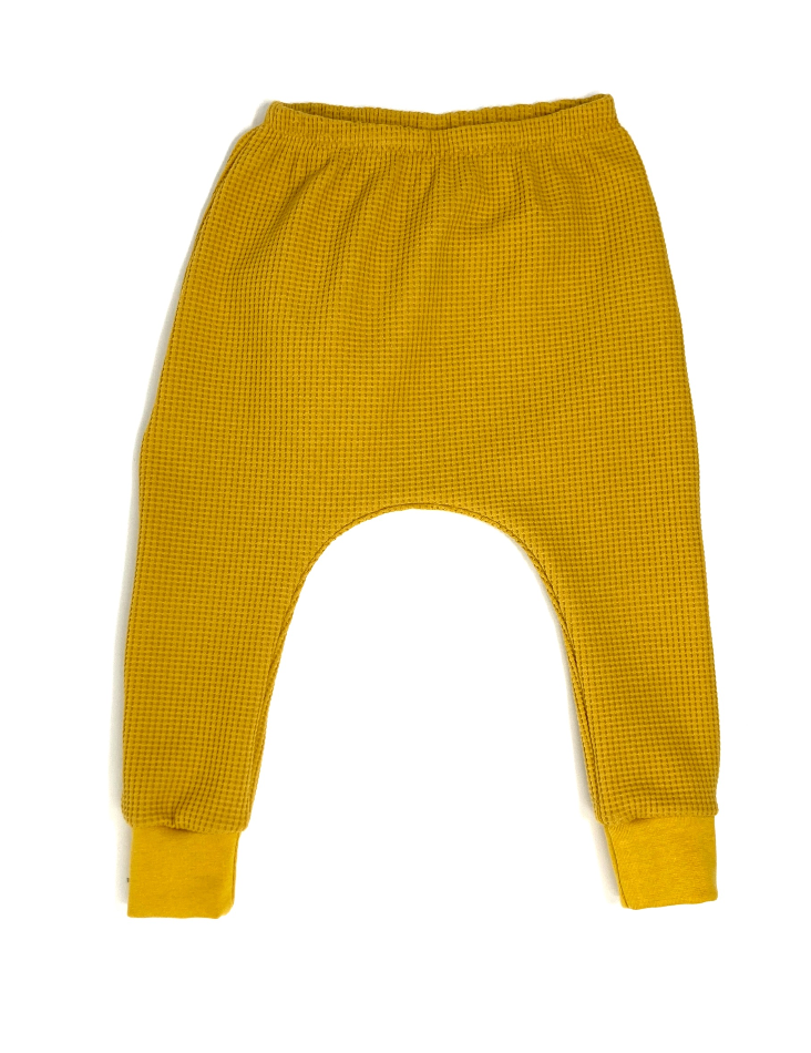 Slim Leggings Waffel ocker