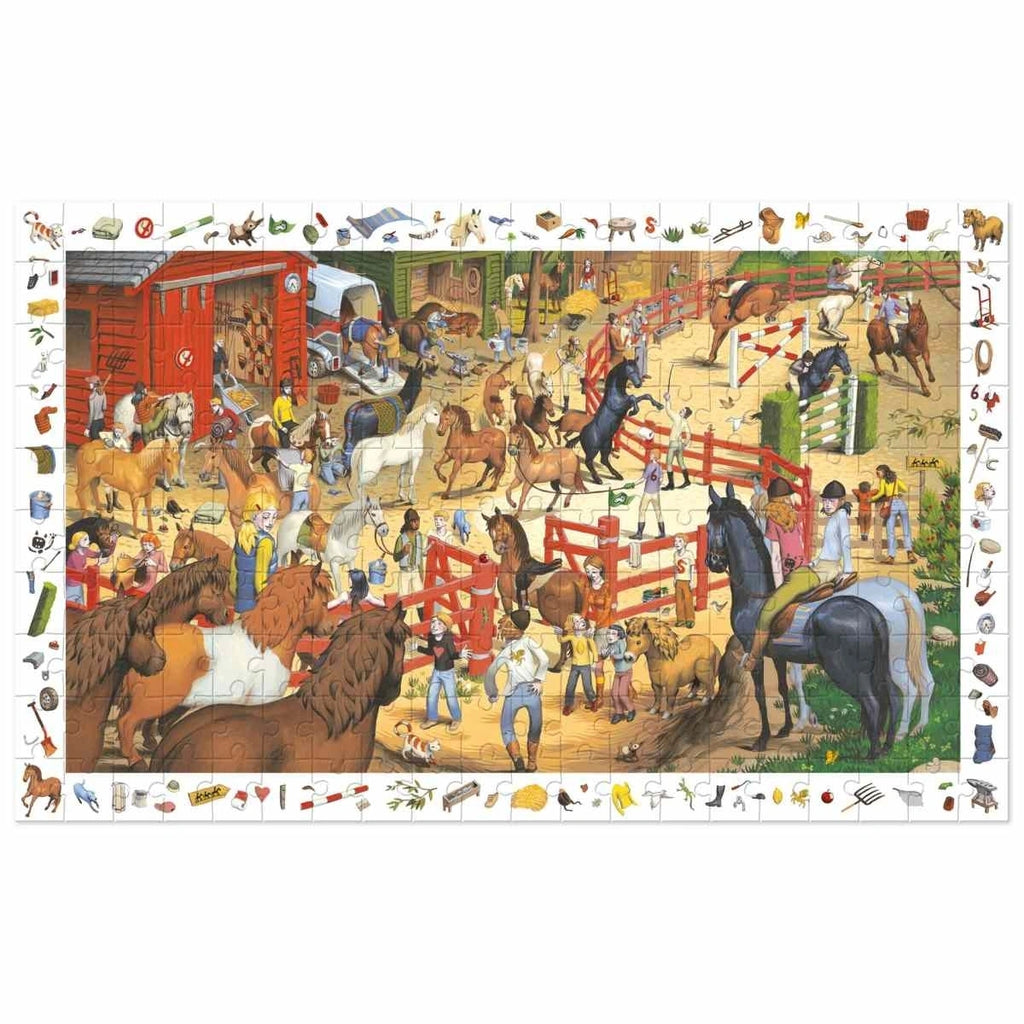 Wimmelpuzzle: Pferde - 200 Teile
