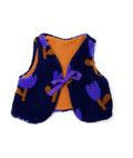 Weste Teddy Blumen blau