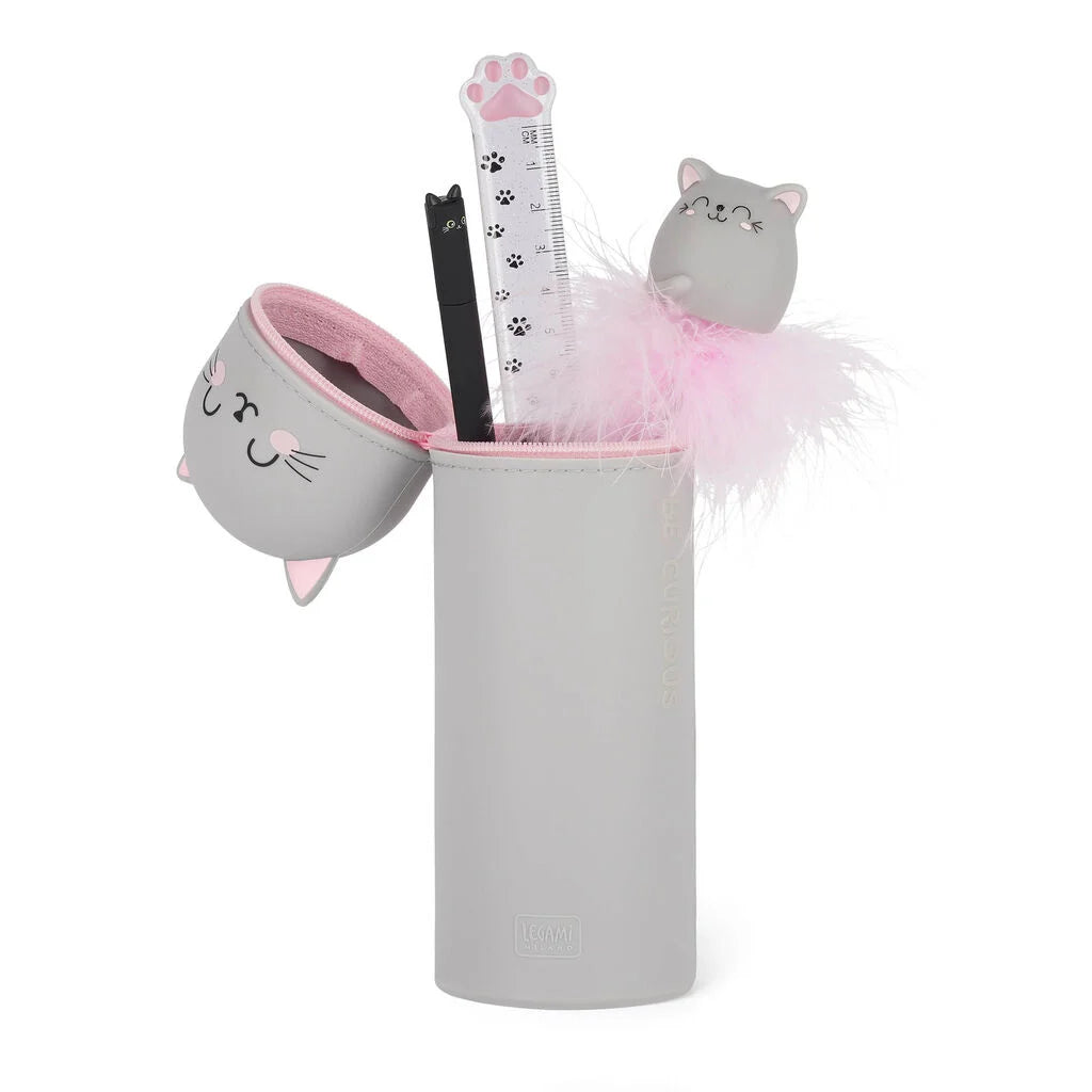 Legami, 2-in-1 Weiches Federmäppchen, Kitty