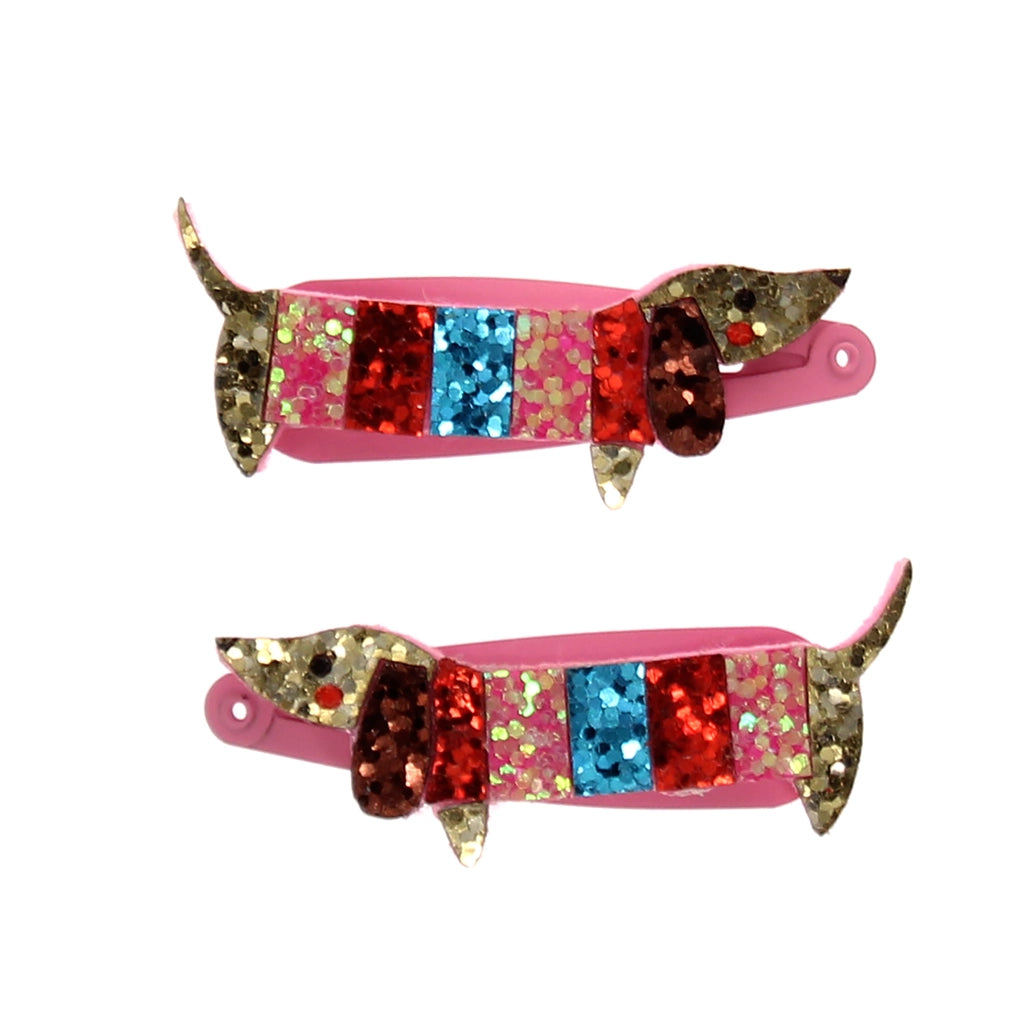 Haarspange Dackel Glitzer