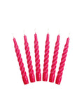 Spiralkerze 21 cm pink