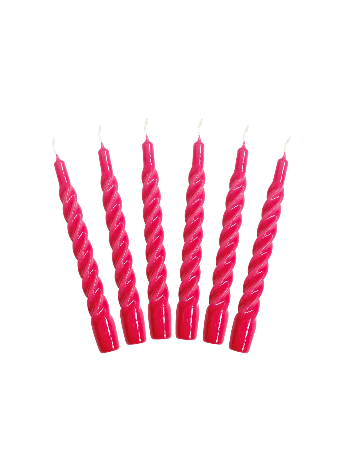 Spiralkerze 21 cm pink