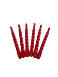 Spiralkerze 21 cm rot
