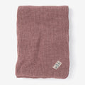 Strickdecke Wolle mauve