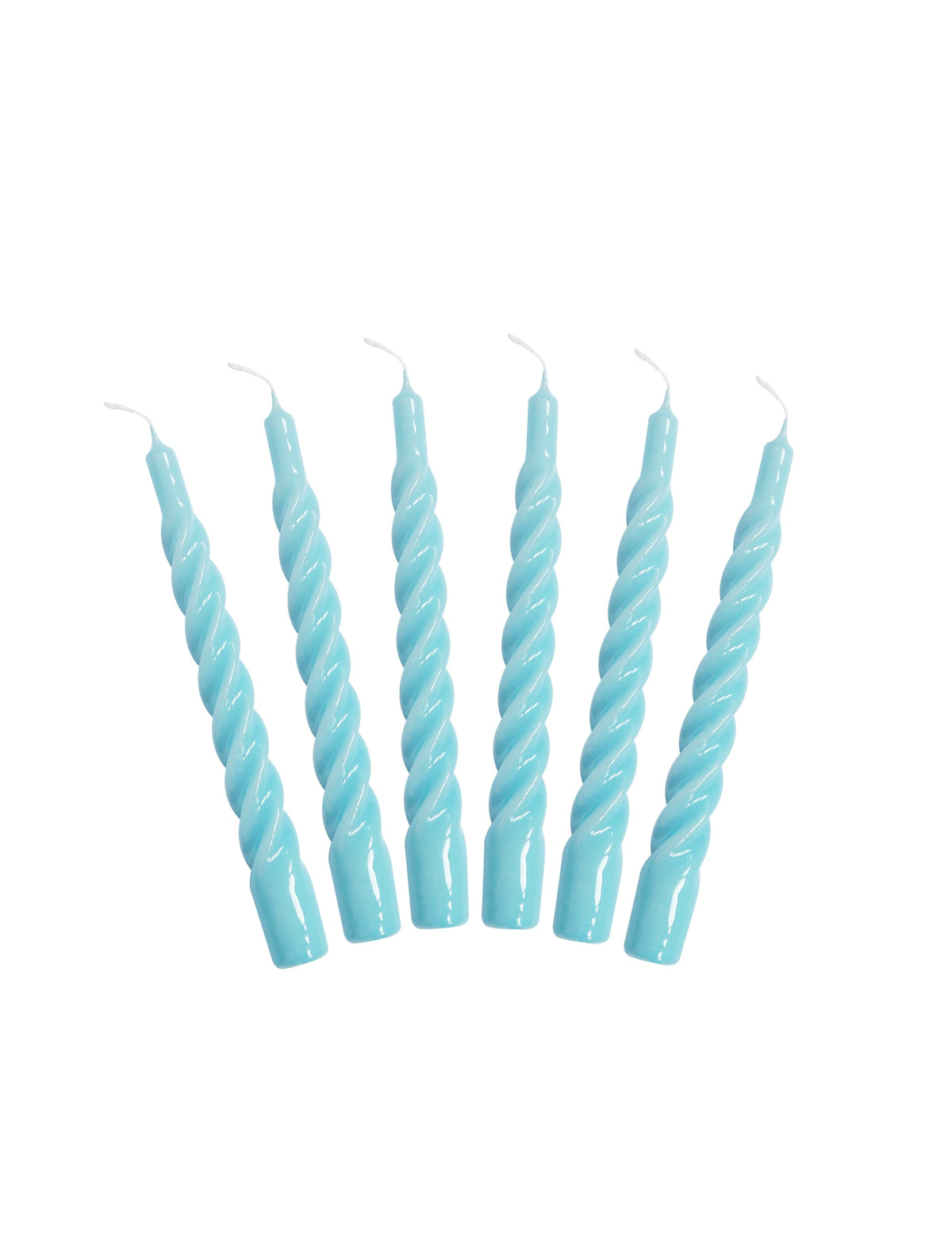 Spiralkerze 21 cm hellblau